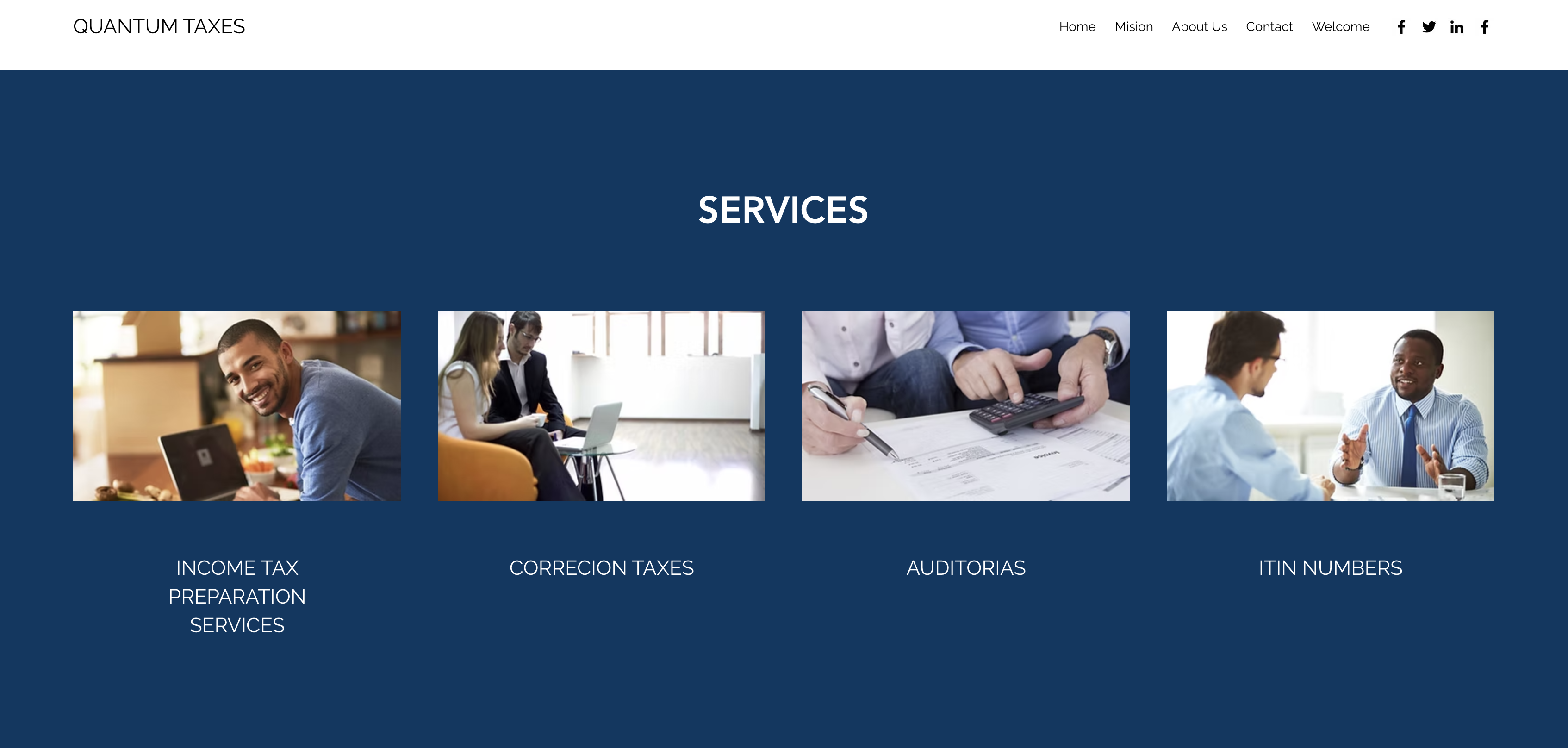 Outdated website before redesign